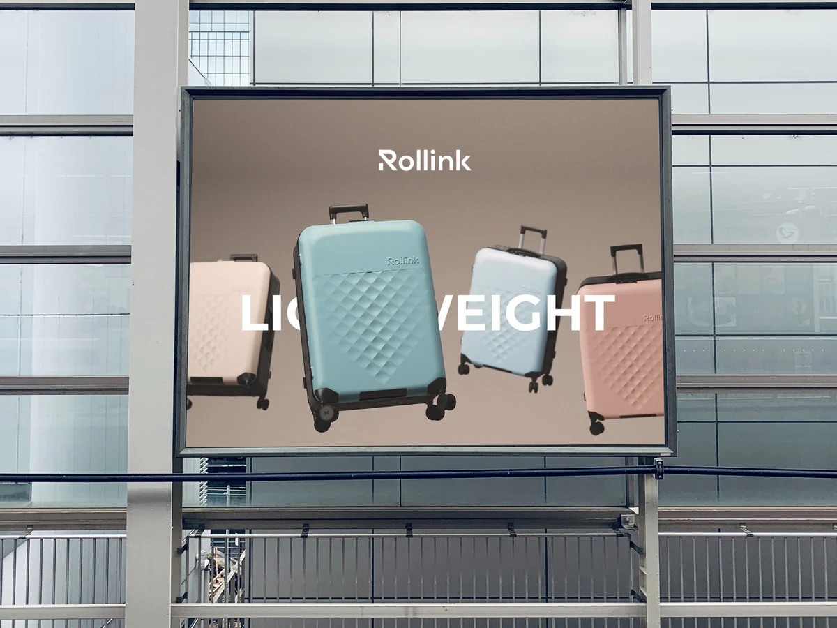 Rollink Flex 360, billboard advert placement render