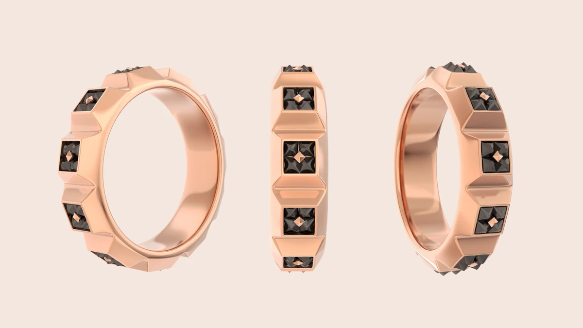 Jewellery animation still, ring in motion
