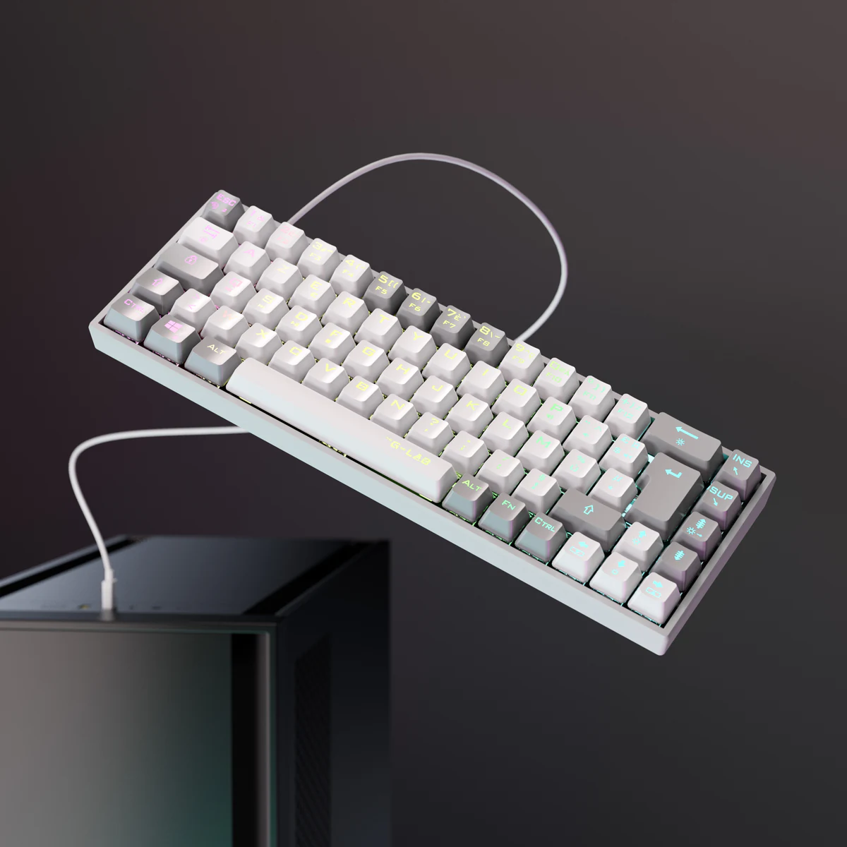 G-Lab Keyz Titanium wired grey colourway render