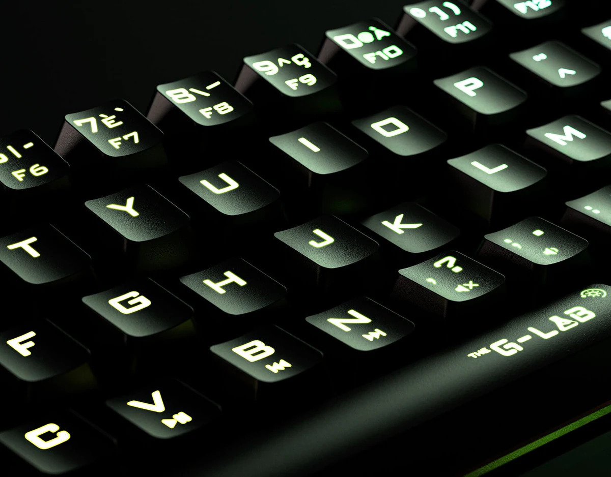 G-Lab Keyz Titanium black keys macro zoom render