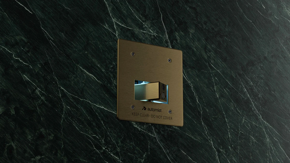 Automist product launch asset on marble