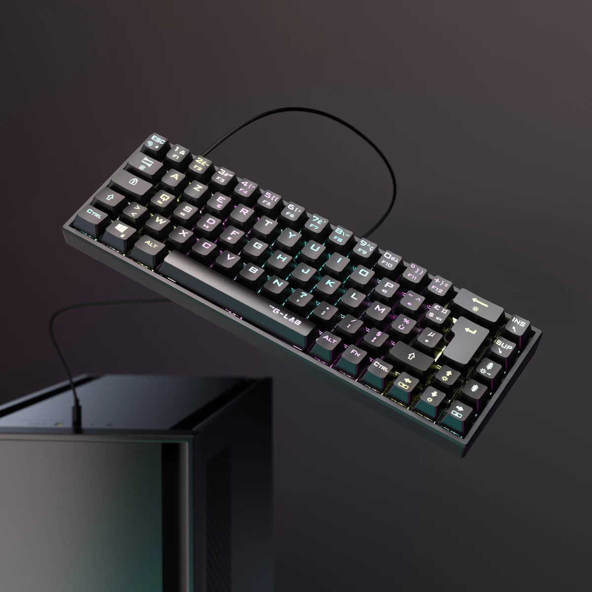 G-Lab Keyz Titanium wired black colourway render