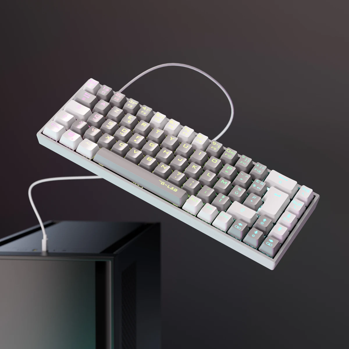 G-Lab Keyz Titanium wired grey-white two-tone colourway render