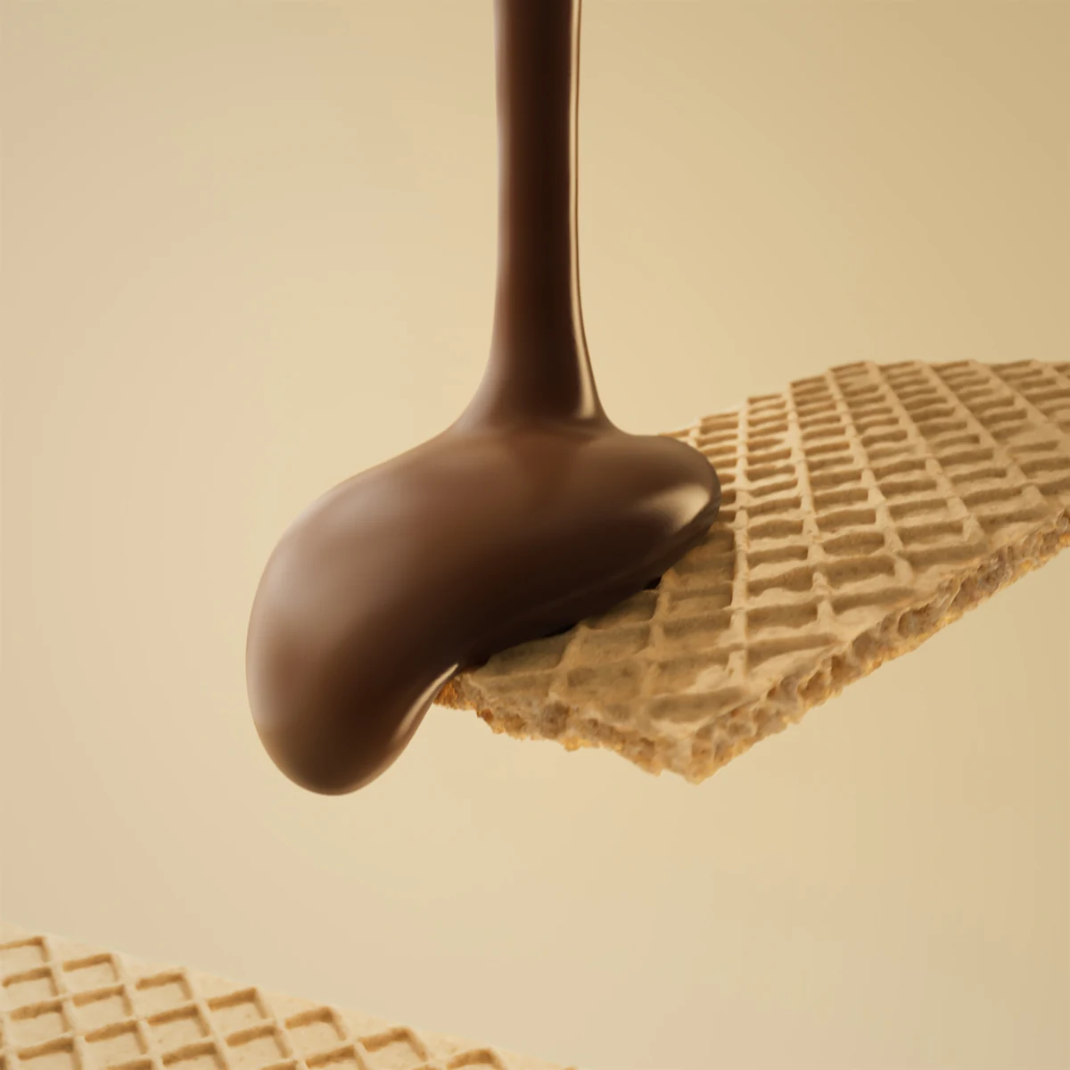 Gandour Unica Max, pouring on wafer food CGI still