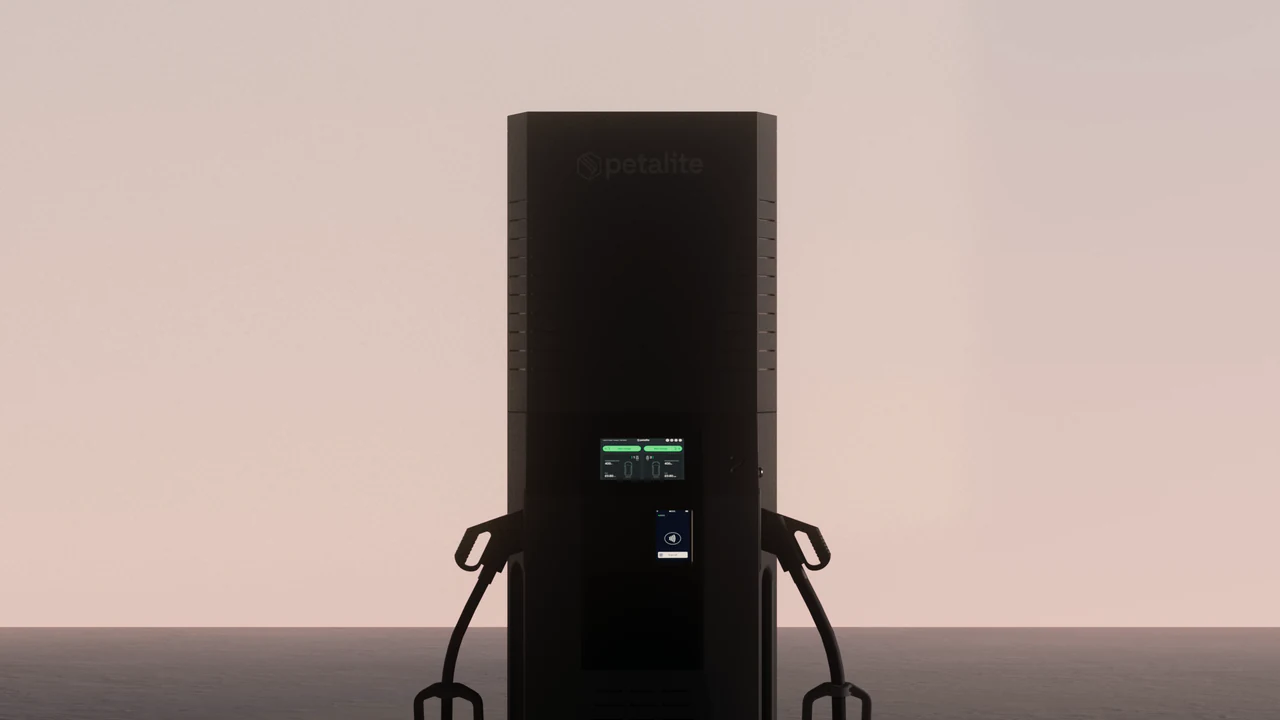 Petalite electric vehicle charging unit in a product reveal