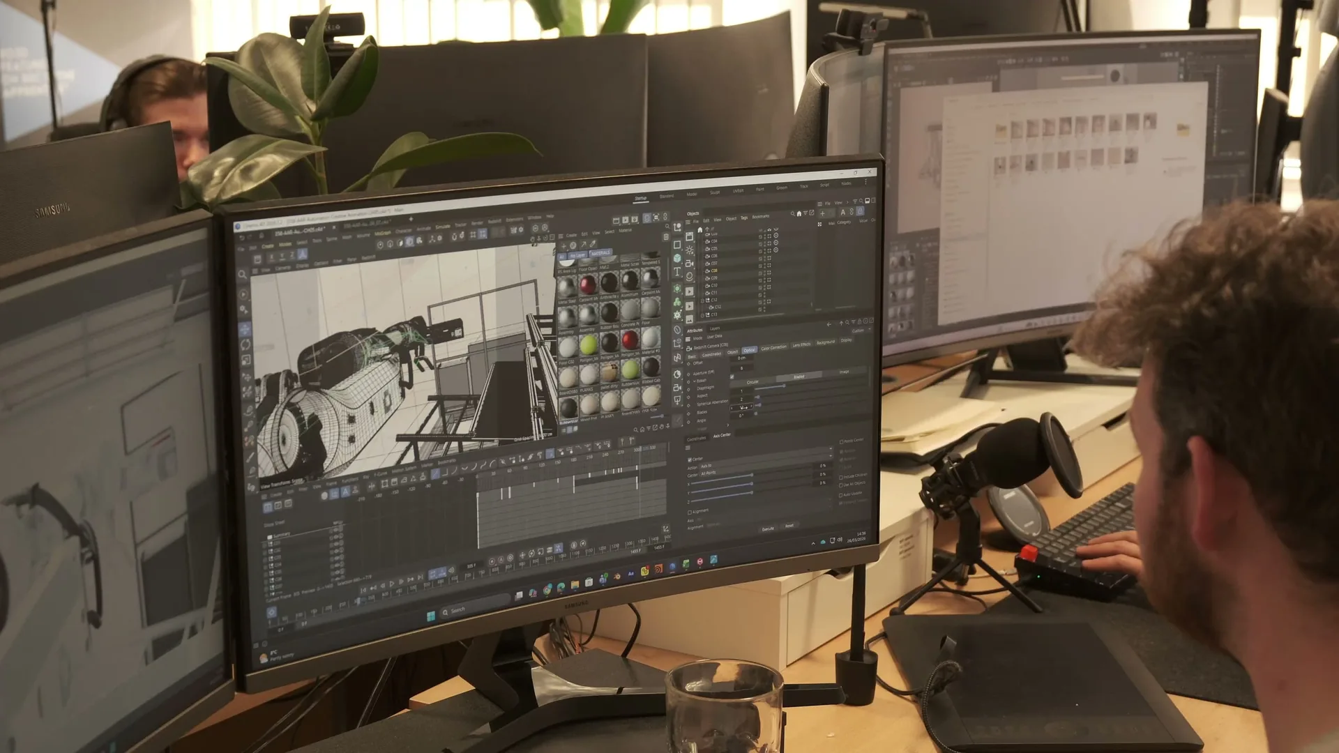 AUAR MicroFactory shot review at the studio during animation production