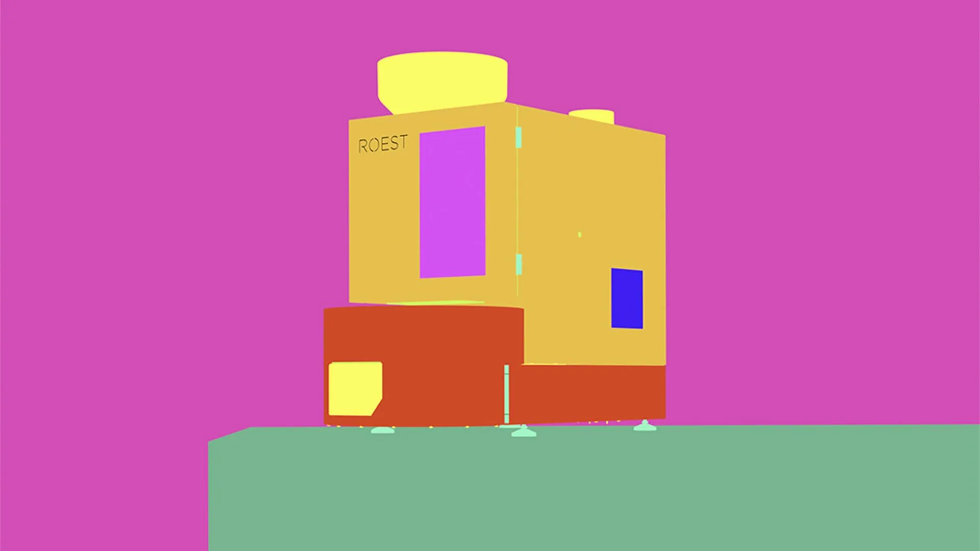 ROEST landscape 3D render, composition one