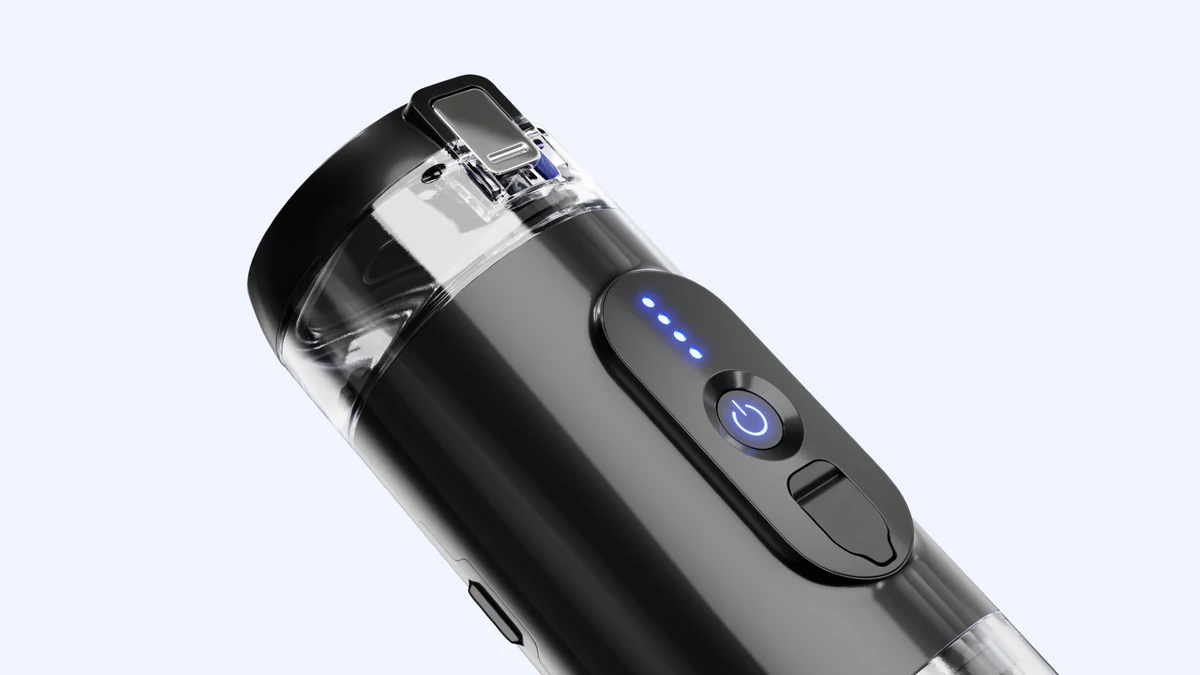 Caffe2go Presso XI portable coffee machine, angled product render