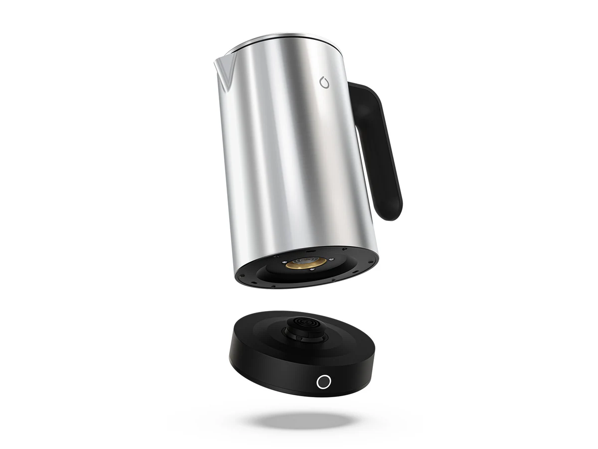 Smarter iKettle exploded product render, Aluminium colourway