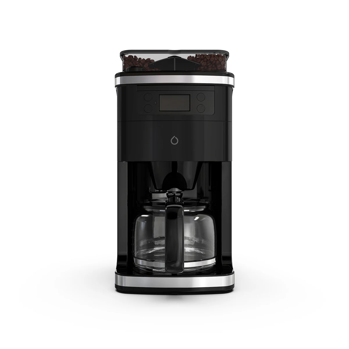Smarter AM coffee machine front 3D product render in black