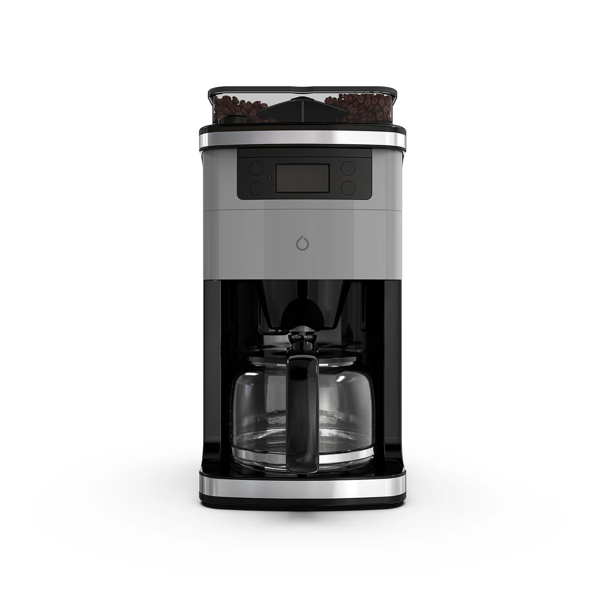 Smarter AM coffee machine front 3D product render in grey