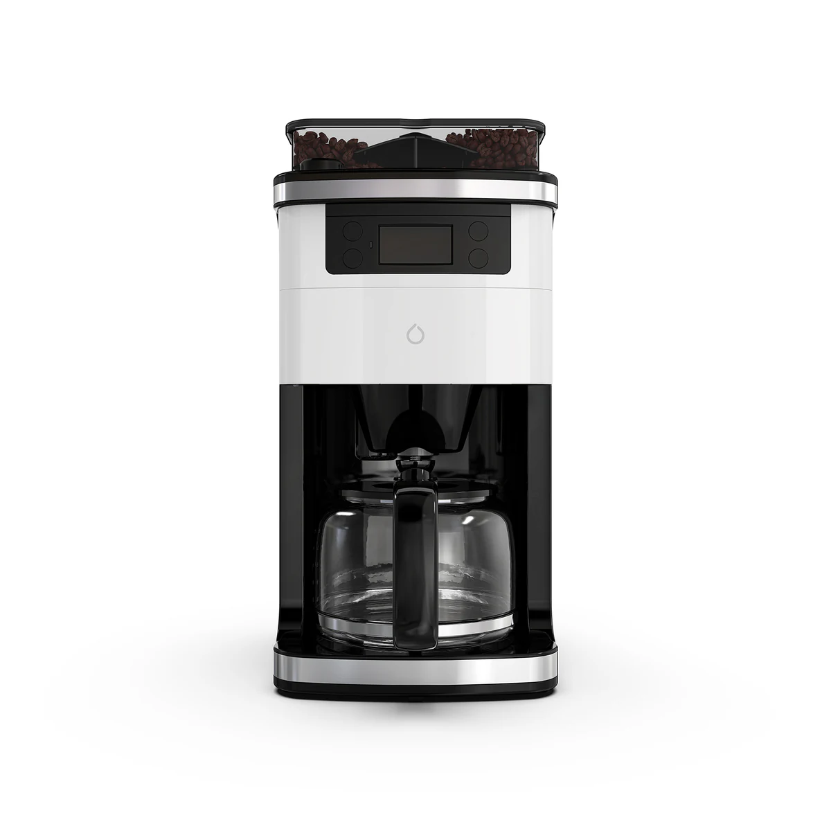 Smarter AM coffee machine front 3D product render in white