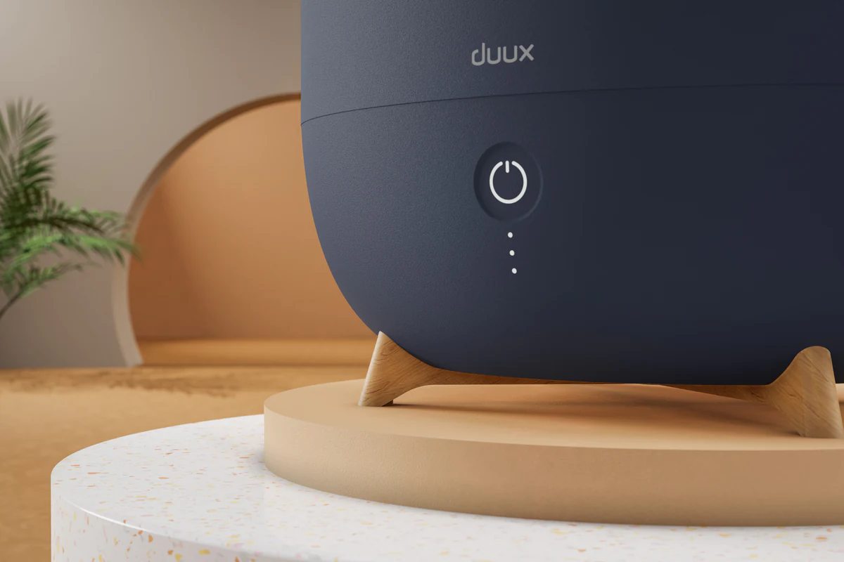 Duux Neo humidifier, Deep Blue control panel close-up