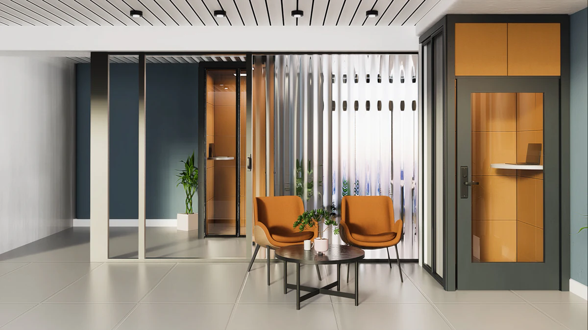 Modulite foyer interior, context render