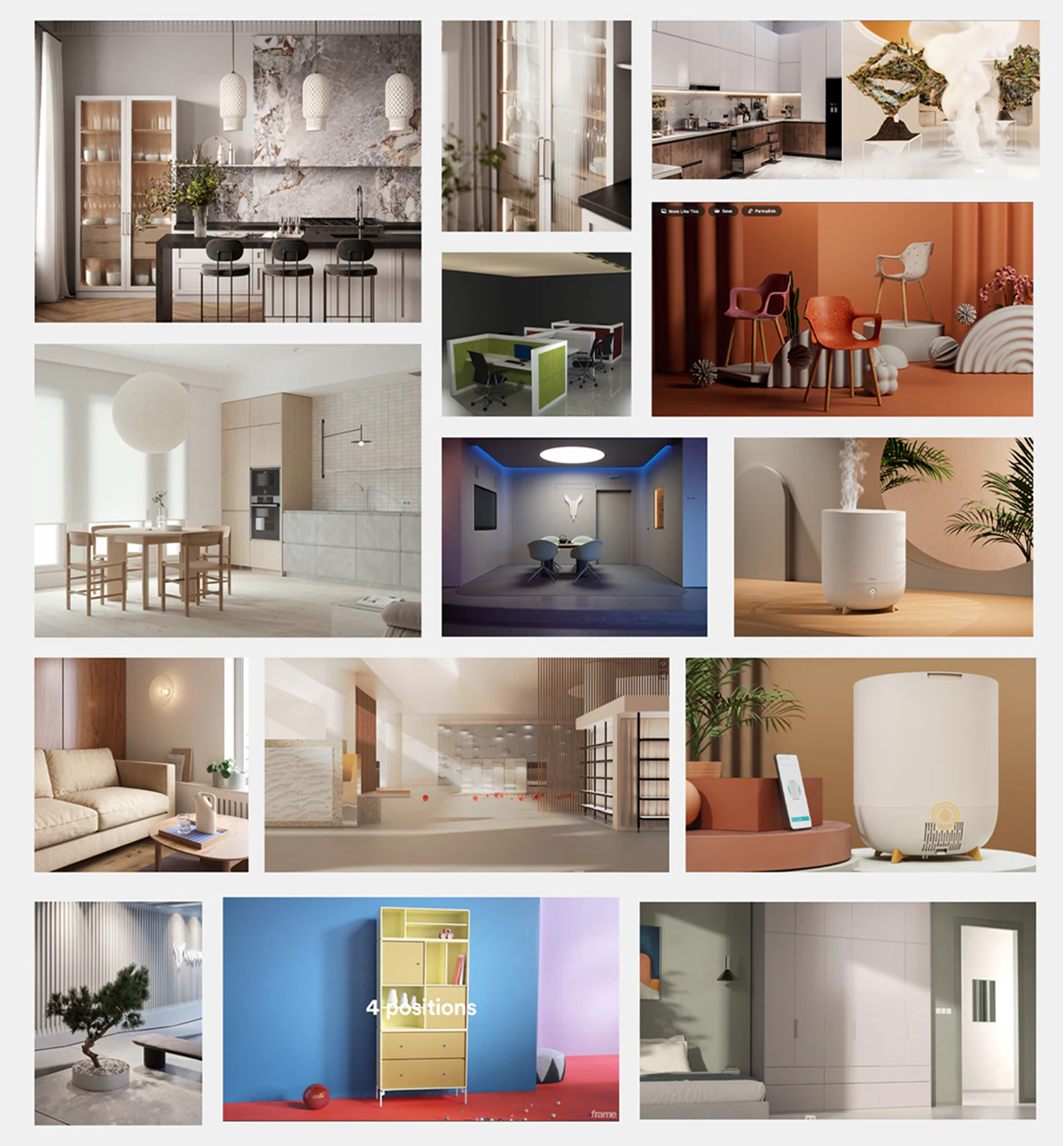 Modulite project moodboard, visual reference for direction