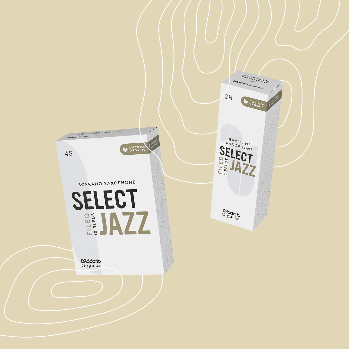 D'Addario Organic Reeds creative still, brown colourway