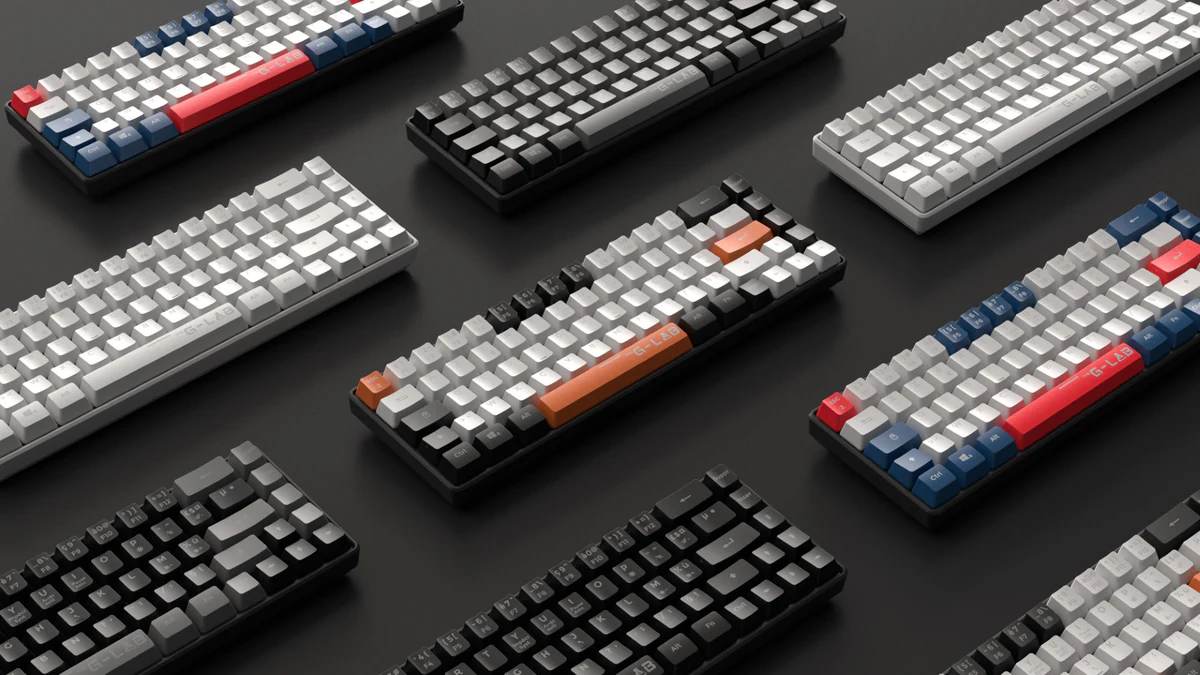 G-Lab Keyz Hydrogen family shot, all colourways