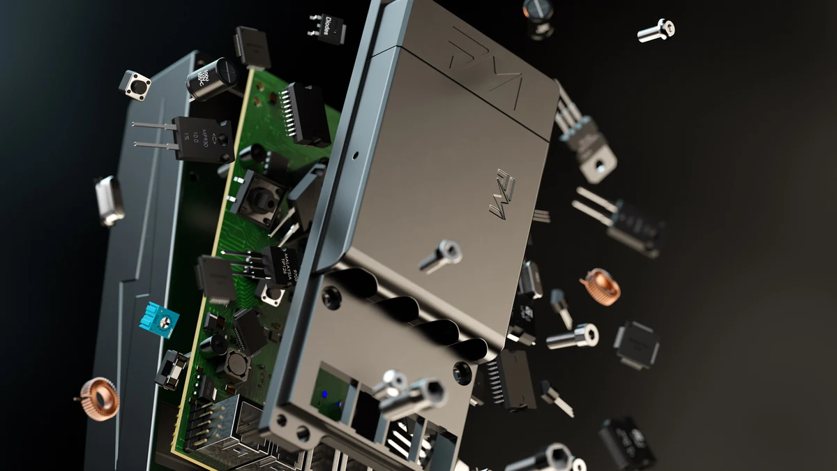 Exploded animation still, FLM scooter controller