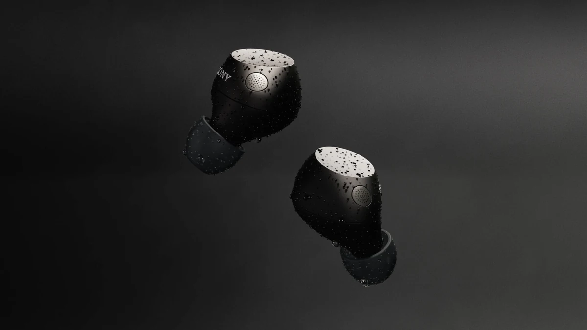 Sony WF-C710 water-resistant surface macro still