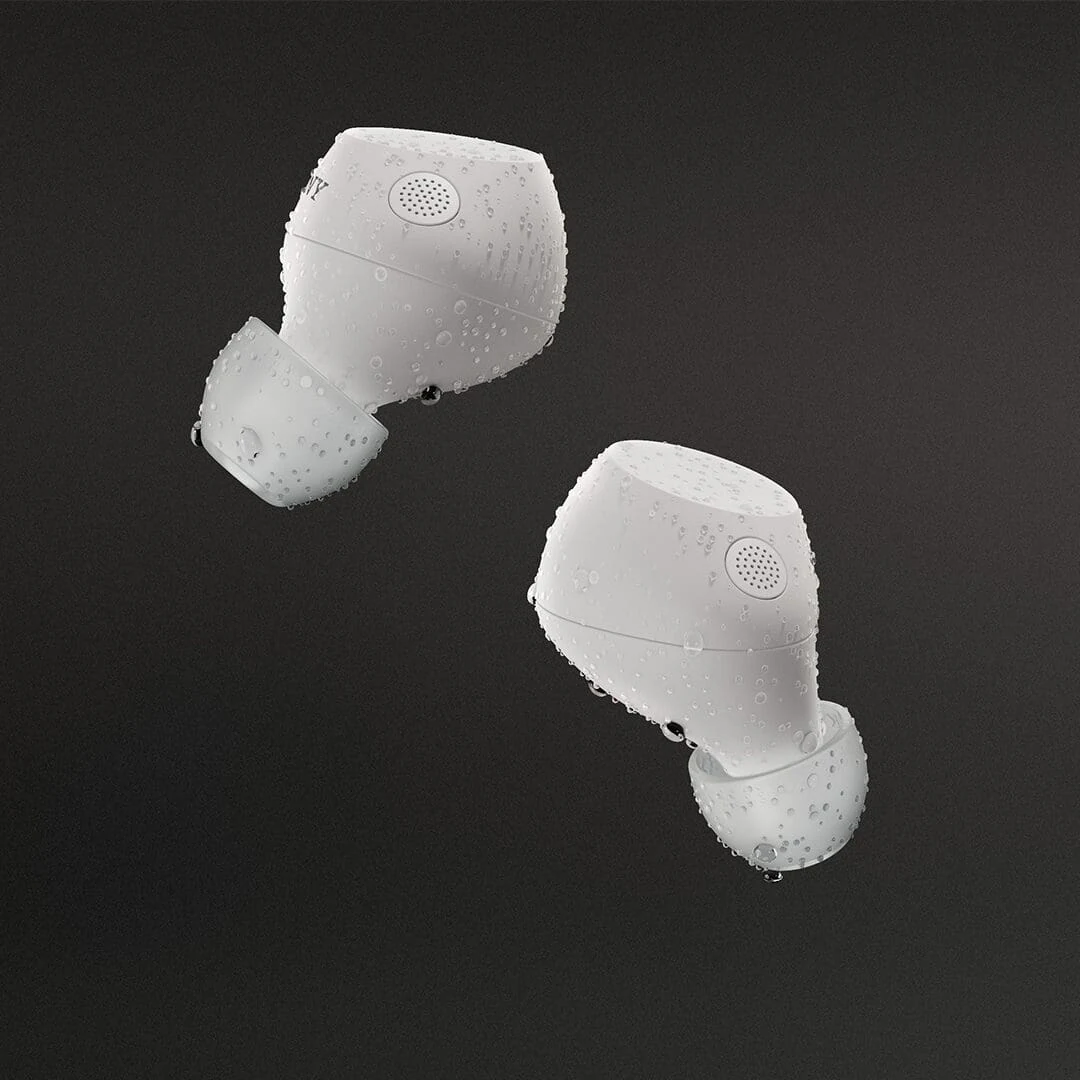 Sony WF-C710, White colourway IPX water-resistance CGI still