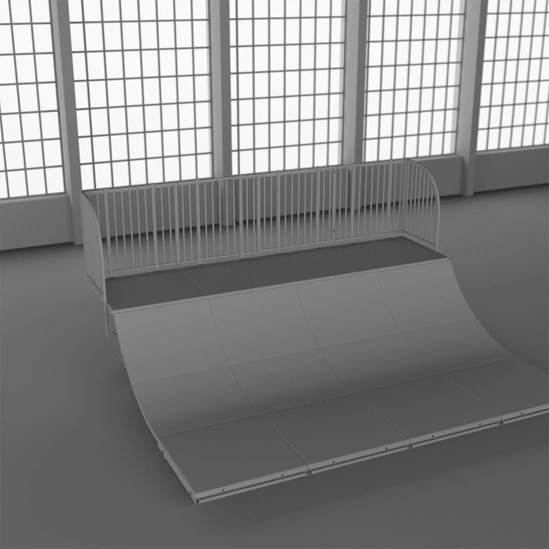 Nanuskate ambient occlusion pass, modular ramp technical render