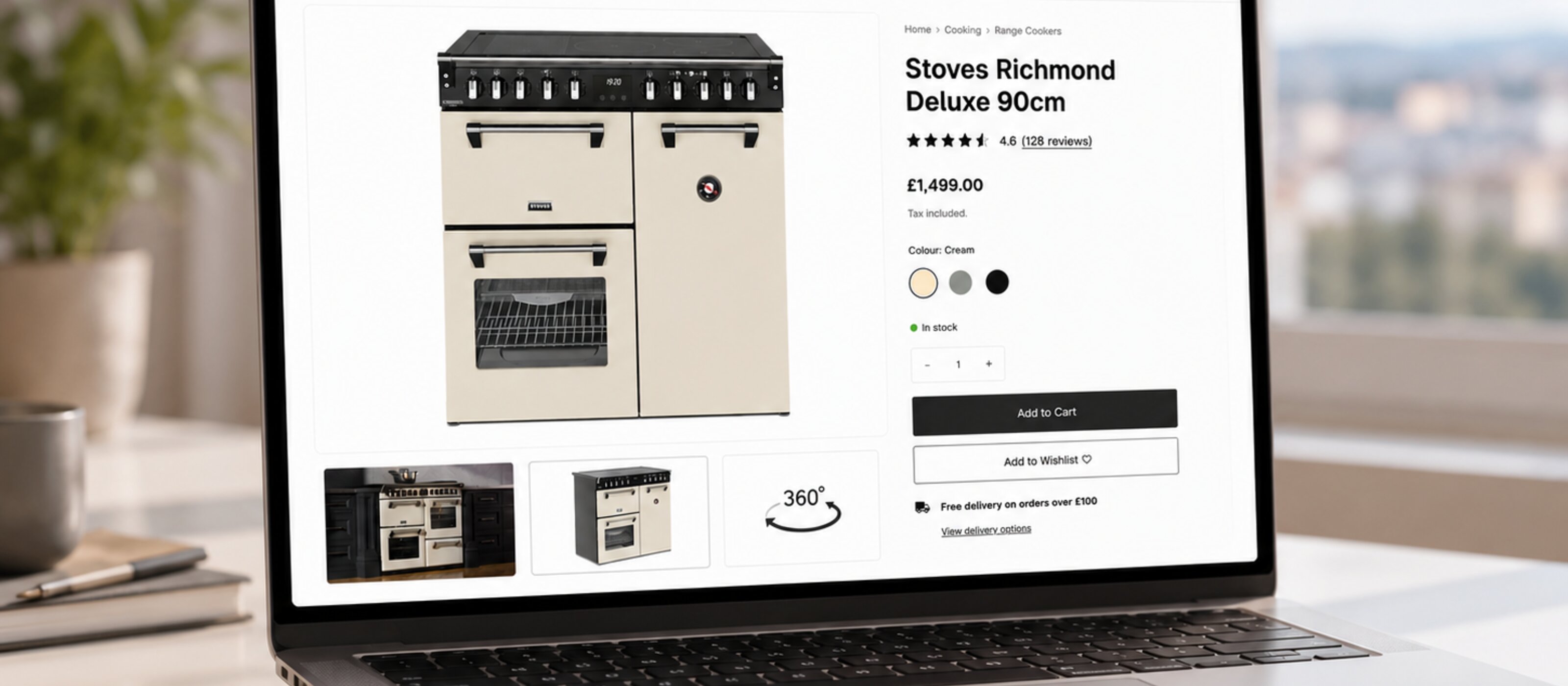 CGI for e-commerce — Shopify listing mockup with 3D outputs