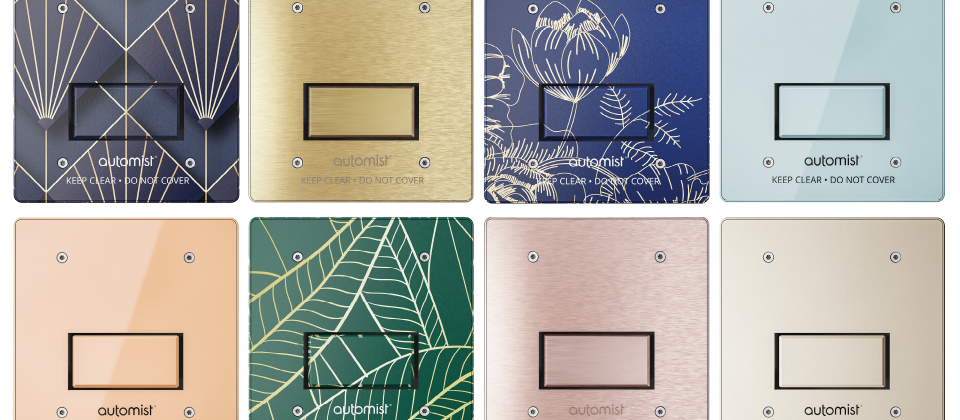 Eight product colourways rendered from a single 3D asset
