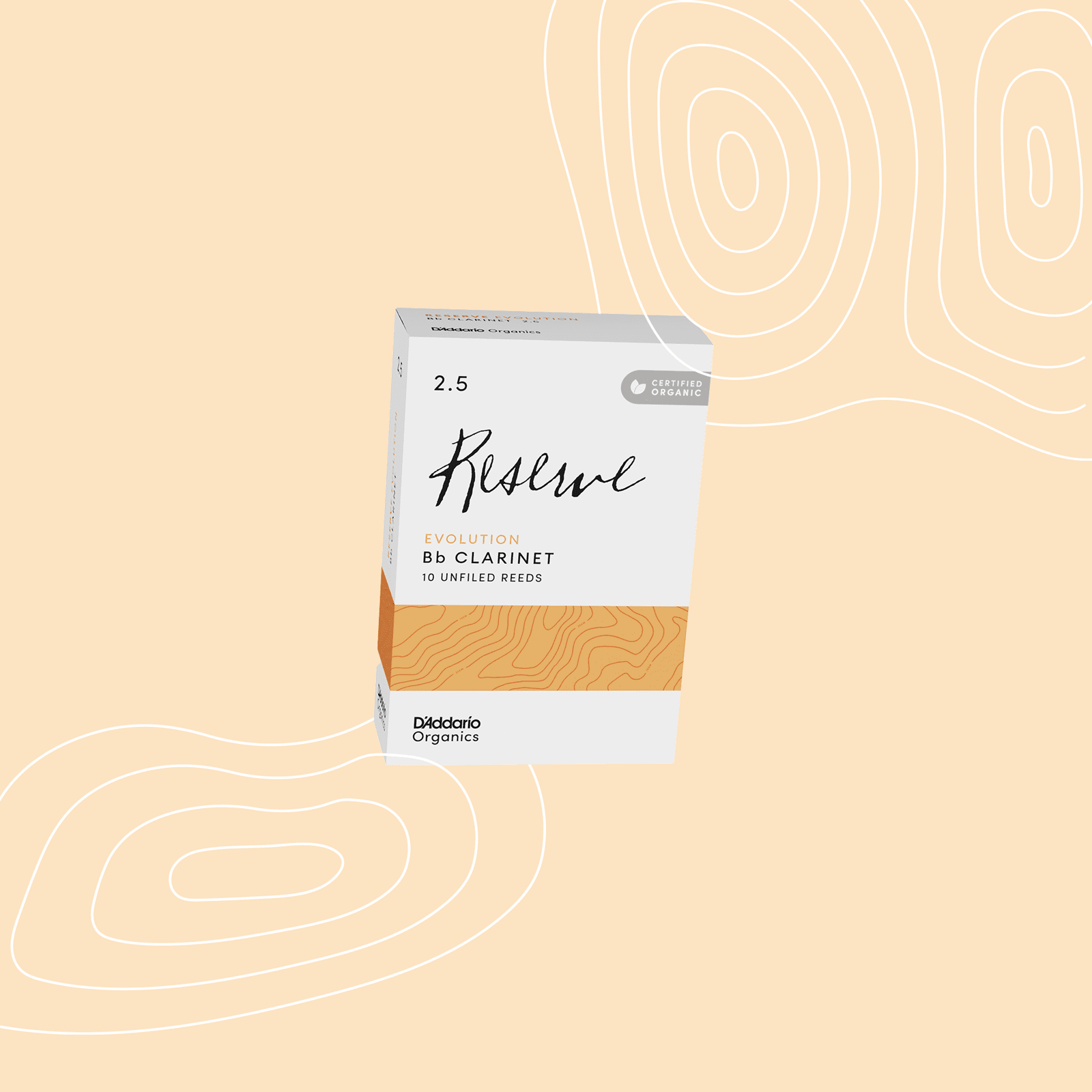 D'Addario Organic Reeds creative still — orange colourway