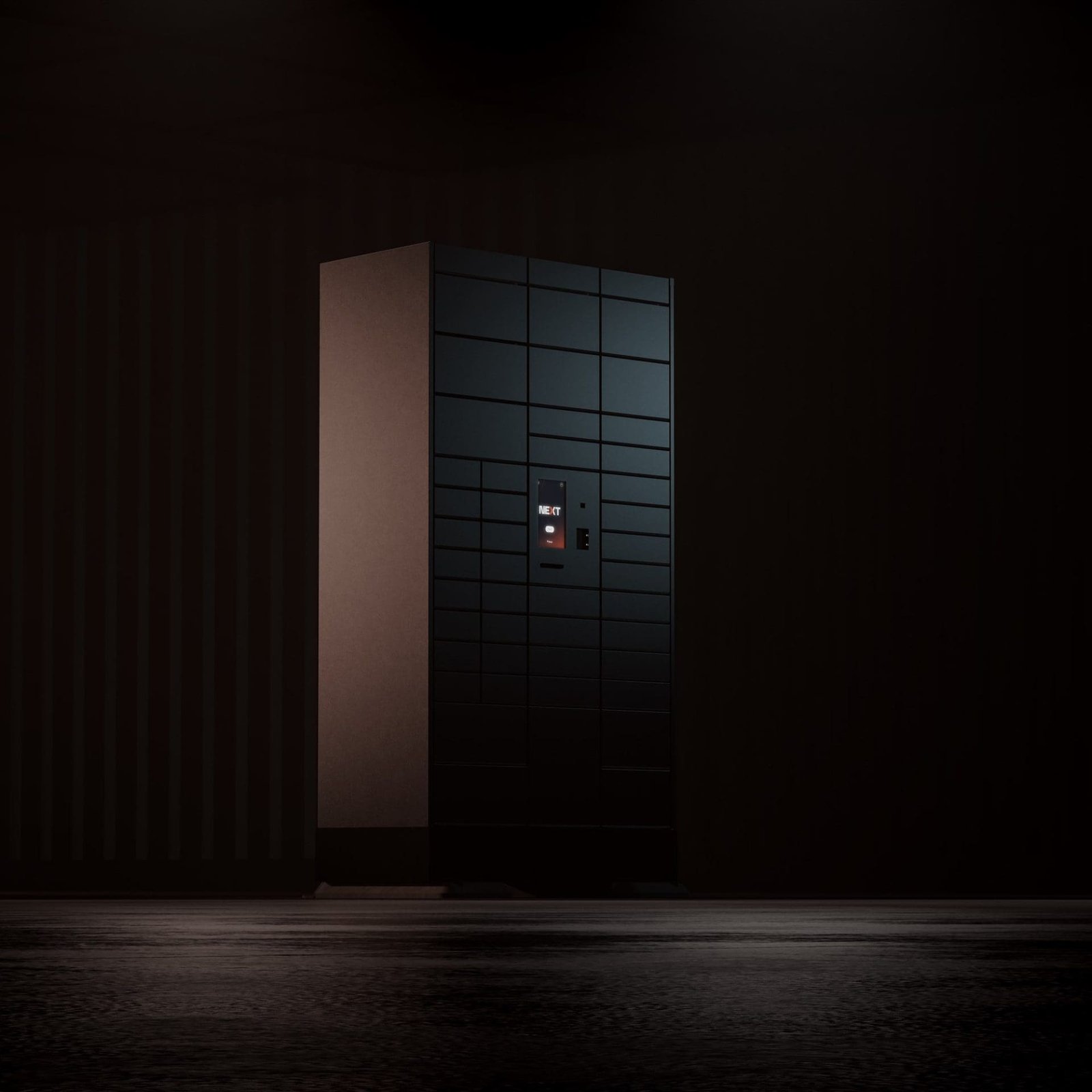 Bloq.it Smart Locker — angled lifestyle product render