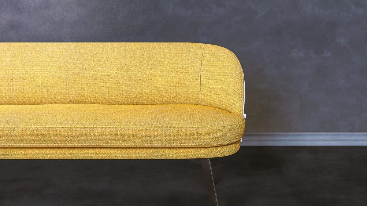 Yellow Bench Close-Up - 3D Rendering