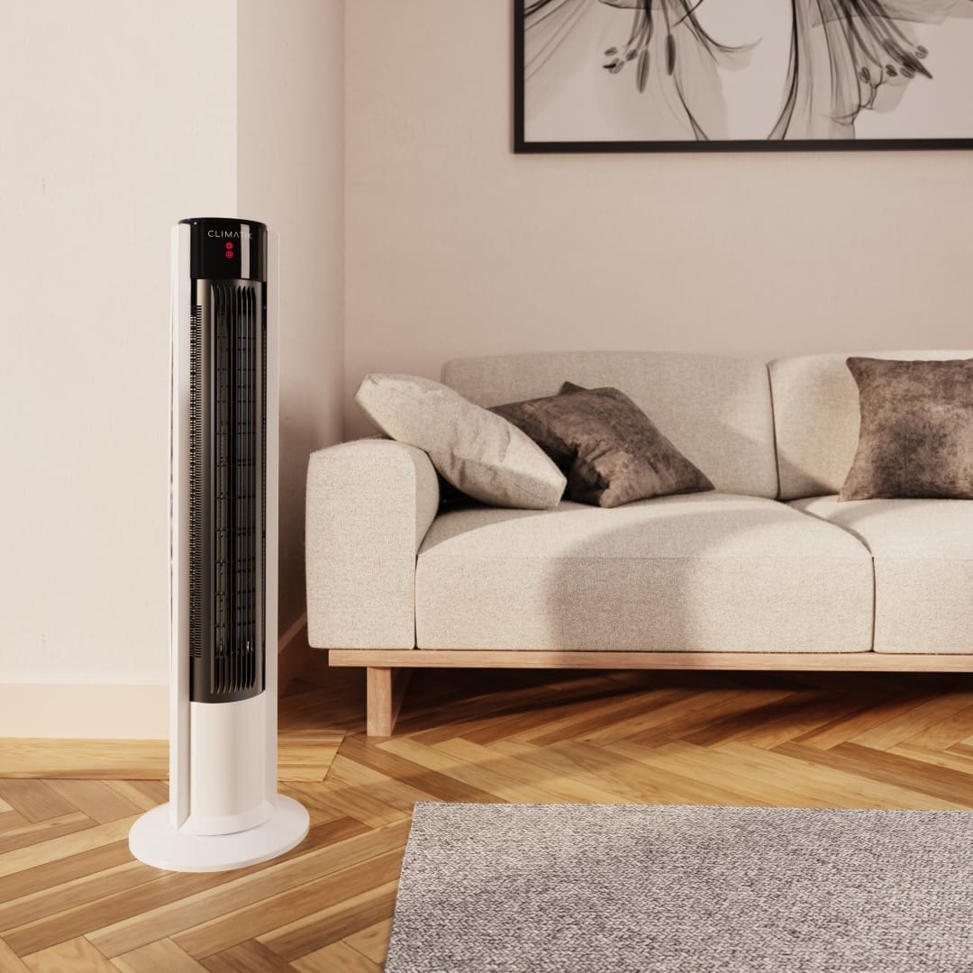 Lifestyle product rendering IPUK Tower Fan