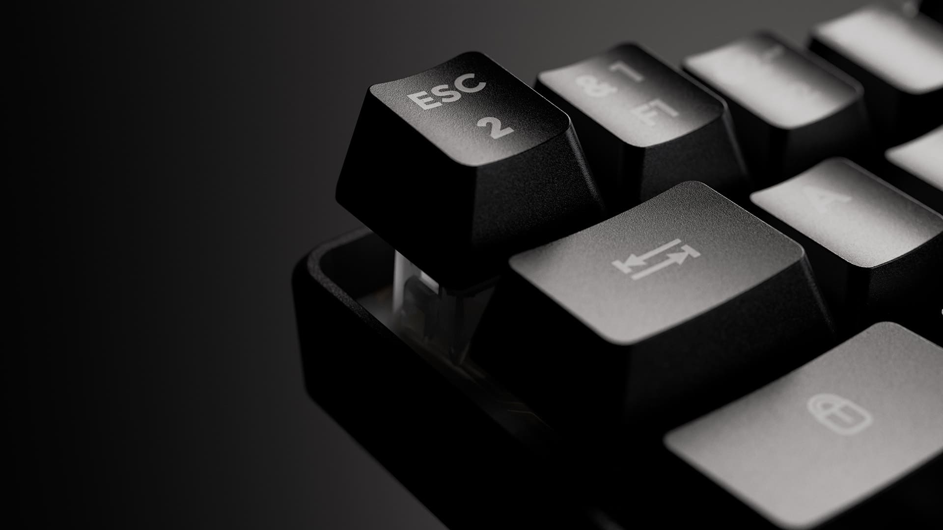 3D product rendering example of keyboard