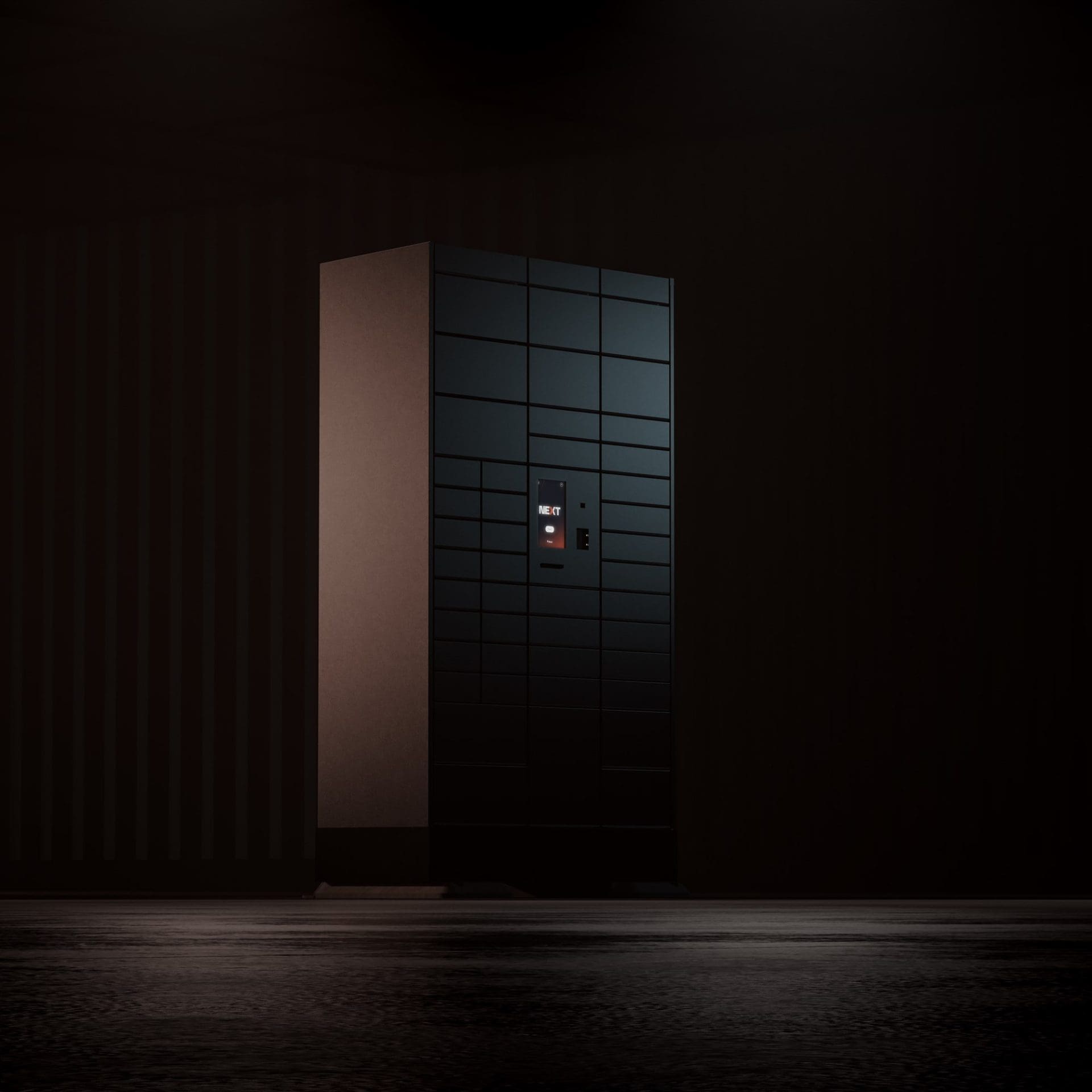 BLOQ.it - Smart Locker Lifestyle Product Render - Angled