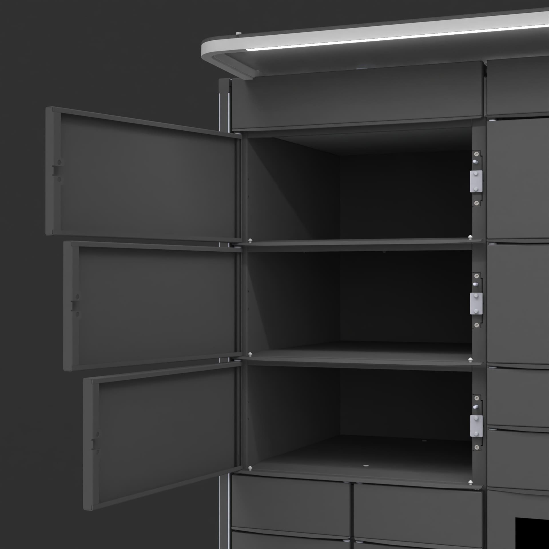 Bloq.it -Smart Locker Product Renders - DRAWERS OPEN