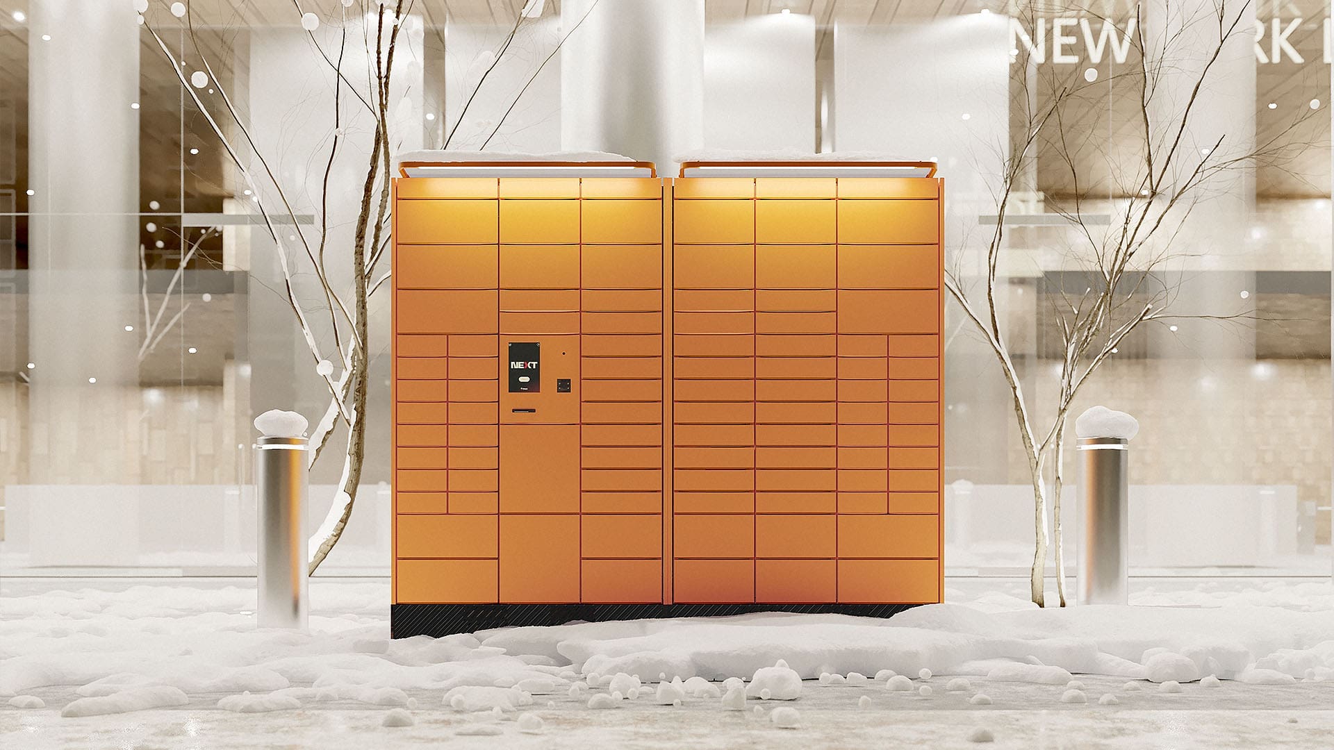 Exterior-CGI-Snow-Day-Newyork-Image-Bloq.it-Smart-Locker
