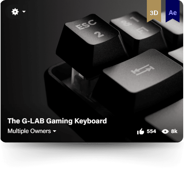 XO3D on Behance - G-LAB Keyboard - Featured on After Effects and 3D Motion