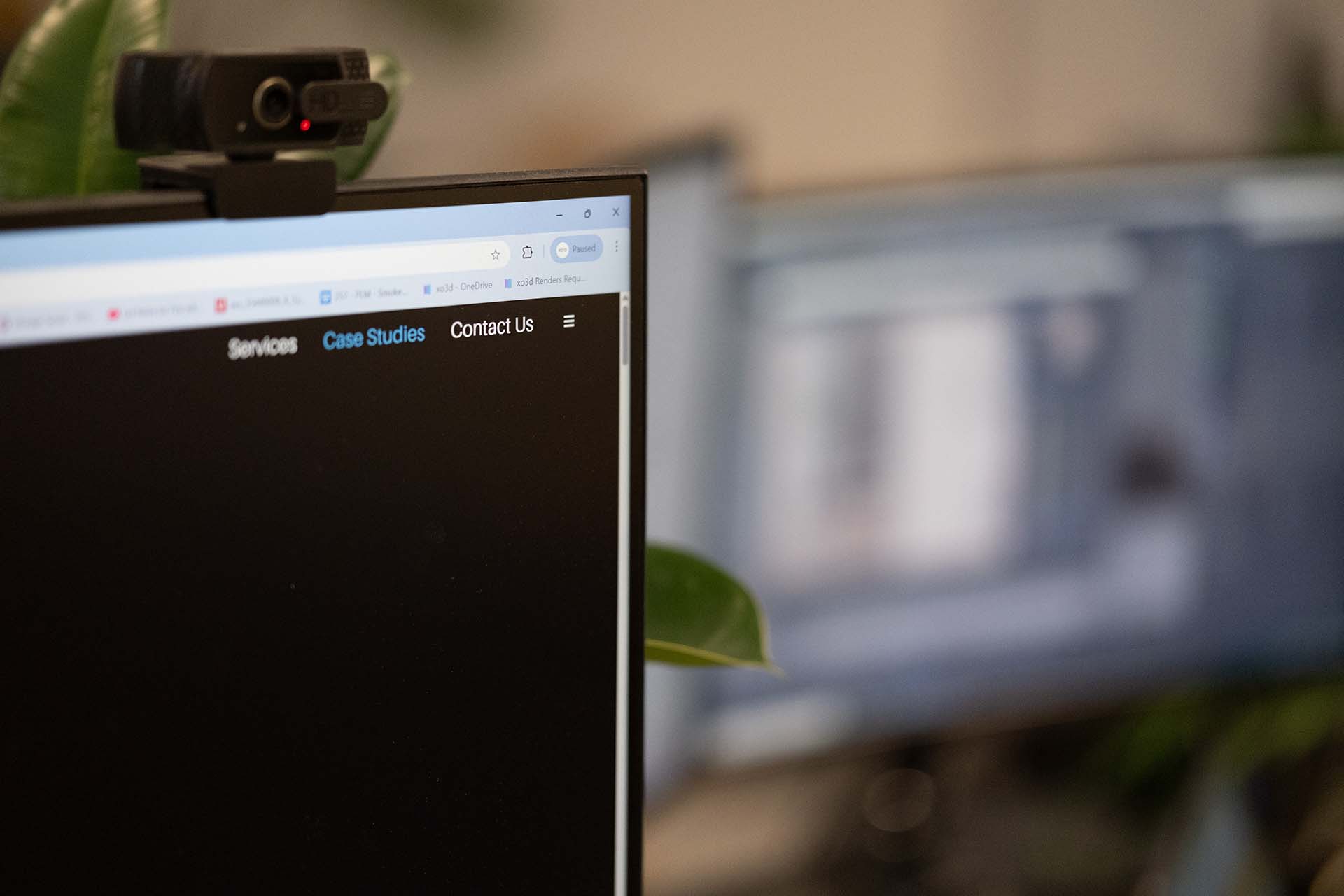 XO3D website displayed on a desktop computer — product CGI